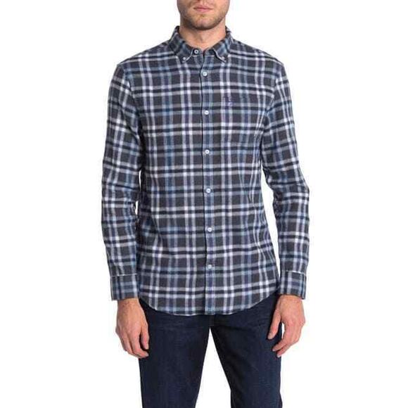 Original Penguin Mens Heathered Trim Fit Flannel Shirt Long Sleeve XXL - Picture 1 of 9